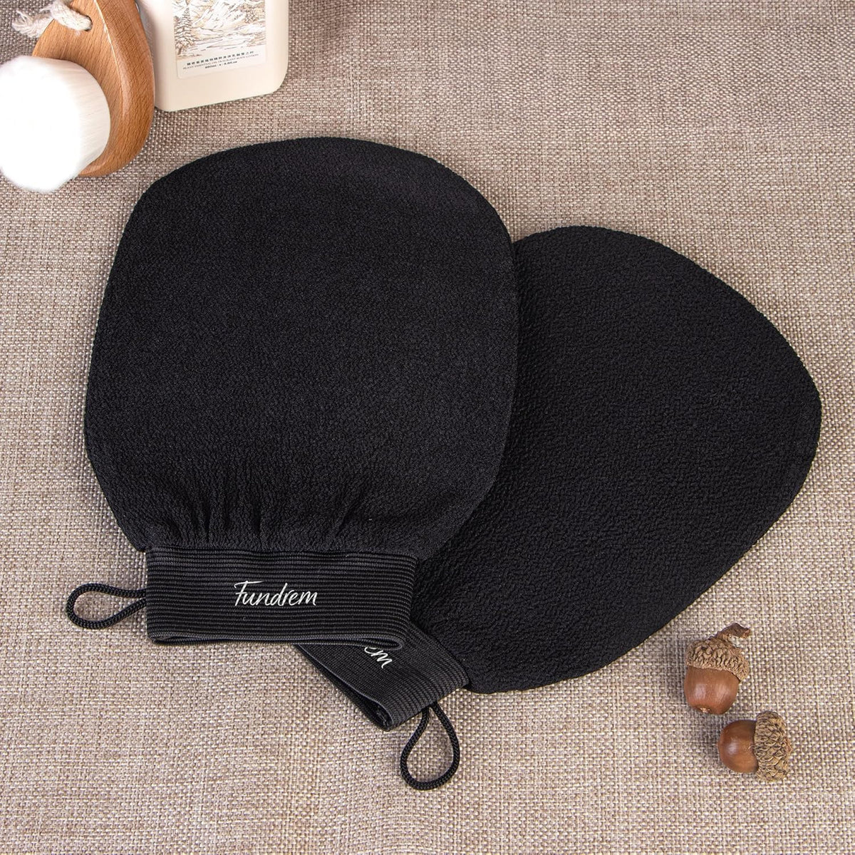 Exfoliating Glove 2 Pack, Korean Exfoliating Mitt, Body Scrubber Exfoliator