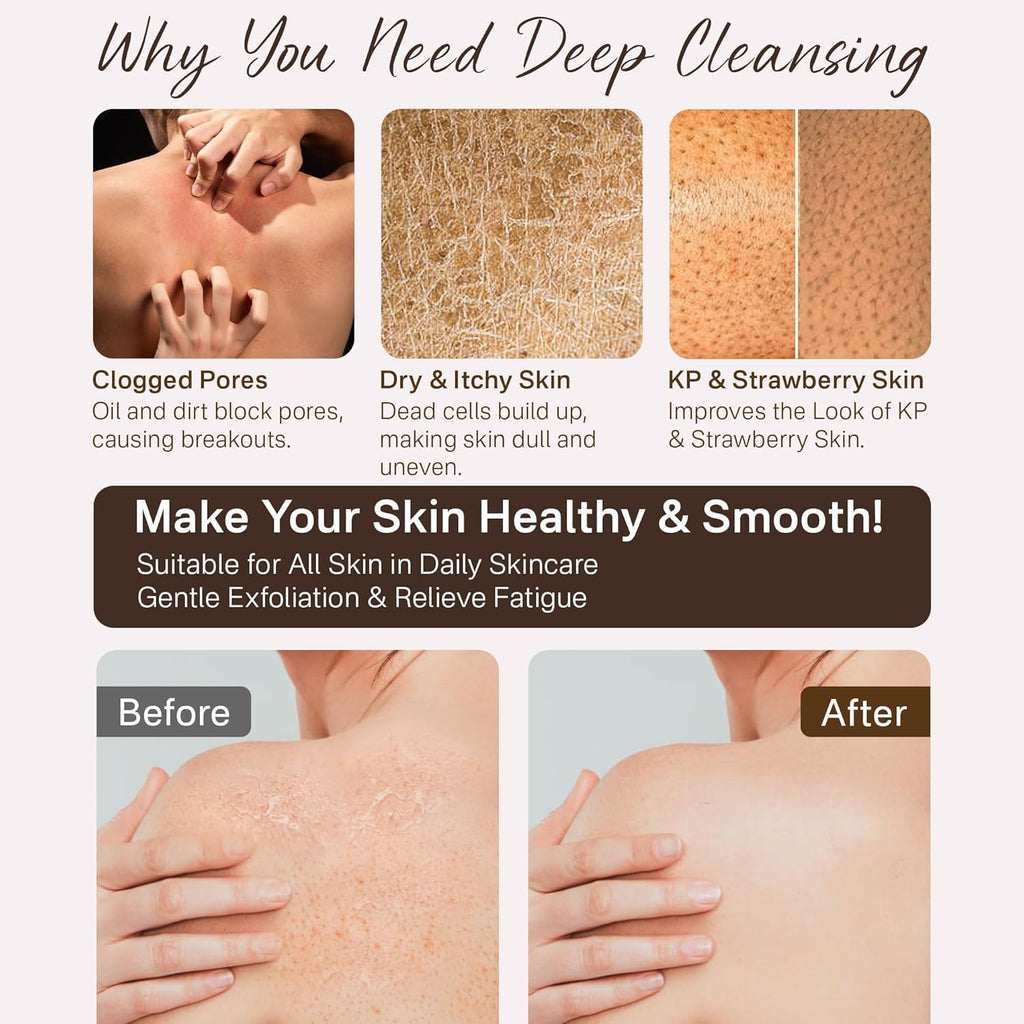 Exfoliating Glove 2 Pack, Korean Exfoliating Mitt, Body Scrubber Exfoliator