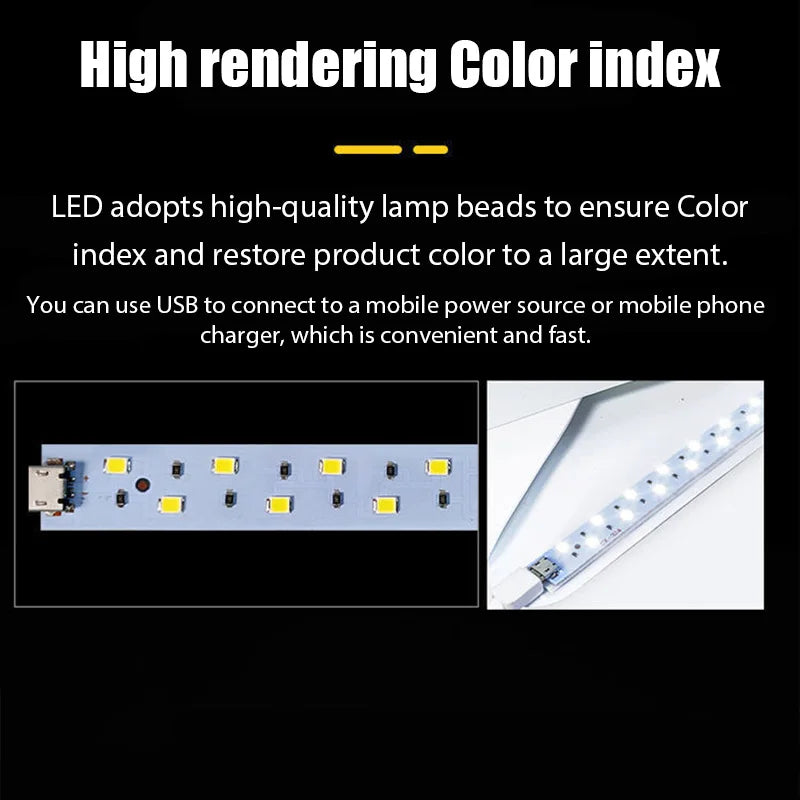 Light box folded flat