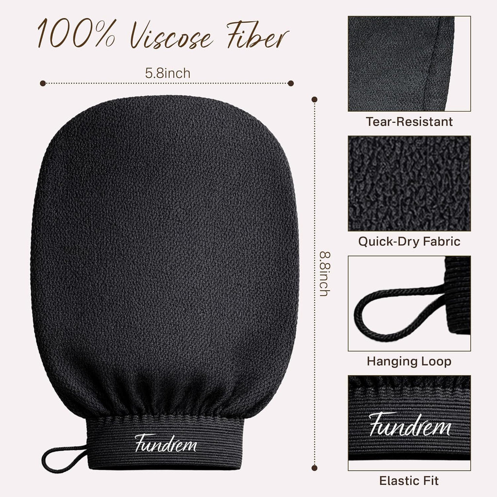 Exfoliating Glove 2 Pack, Korean Exfoliating Mitt, Body Scrubber Exfoliator